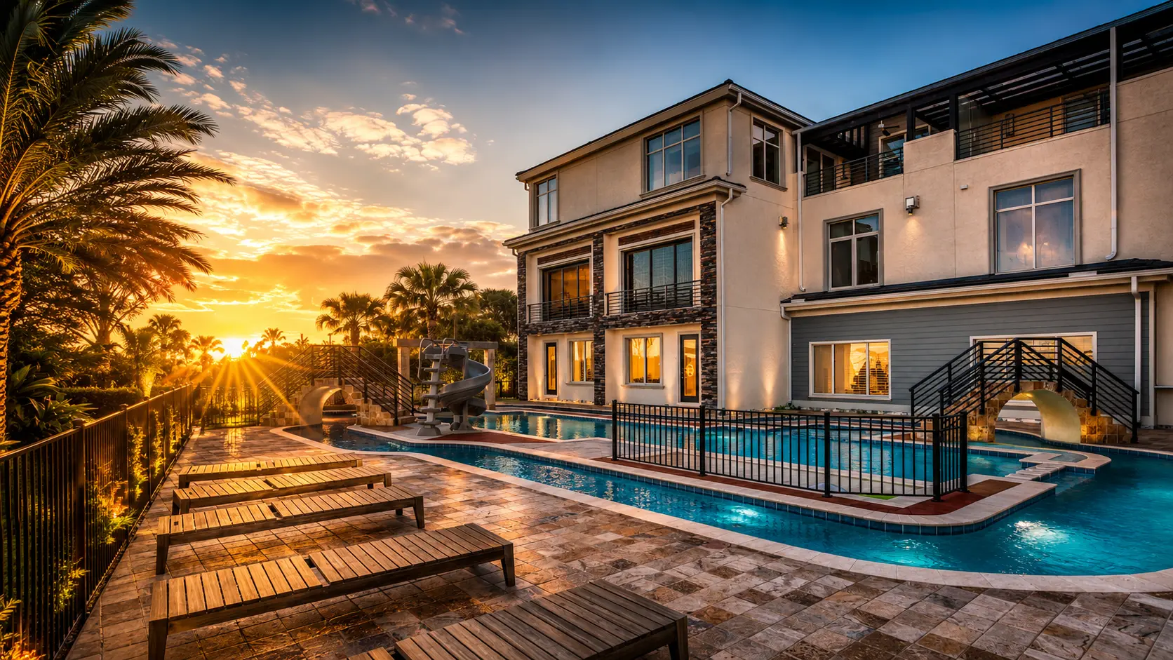 Private Orlando estate at sunset hosting Legends Retreat
